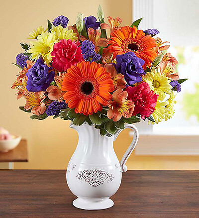 Pitcher Perfect Flower Arrangement